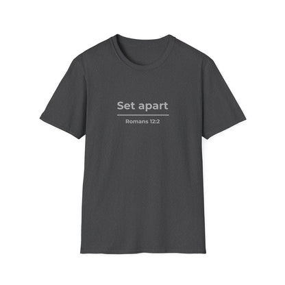 Set apart Romans 12:2 Minimal Christian Tee