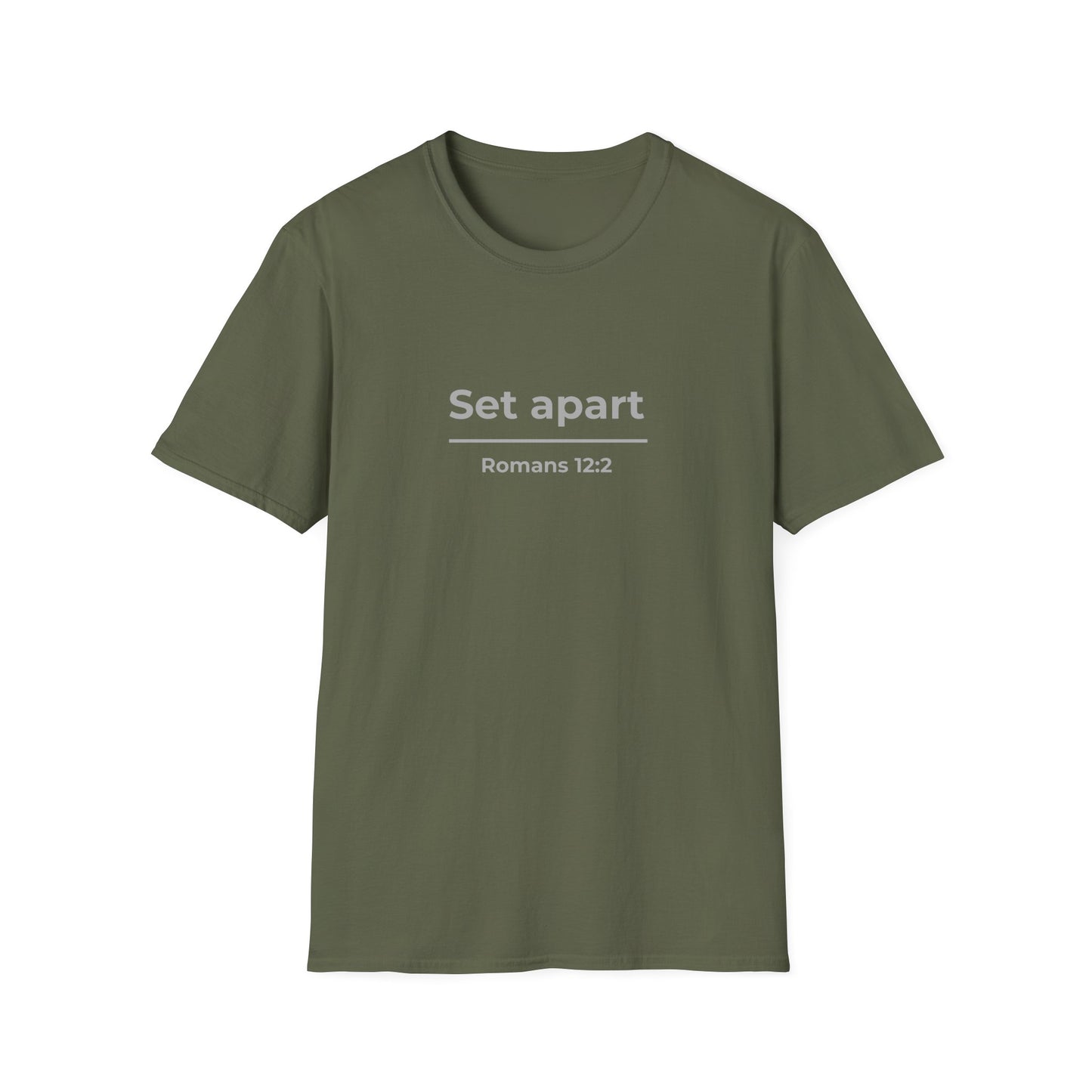 Set apart Romans 12:2 Minimal Christian Tee