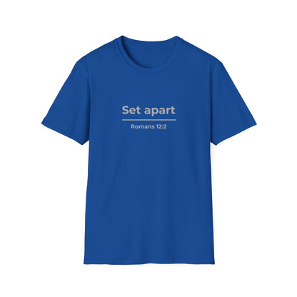 Set apart Romans 12:2 Minimal Christian Tee