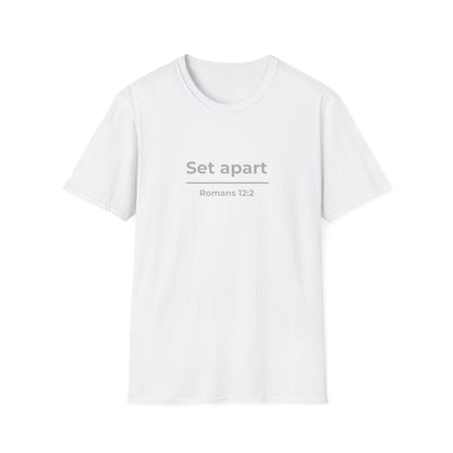 Set apart Romans 12:2 Minimal Christian Tee
